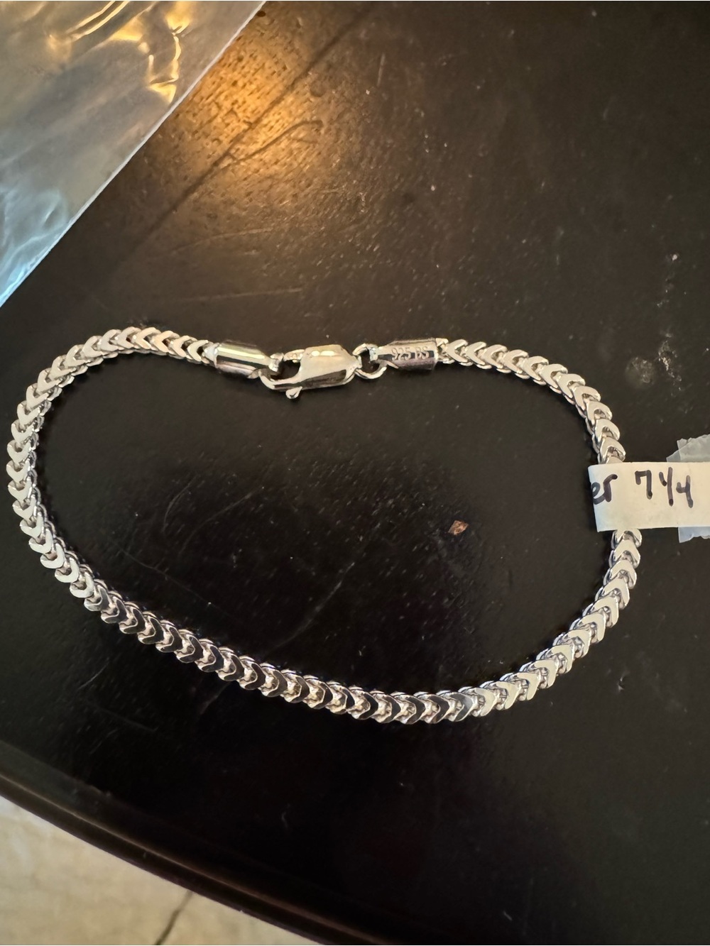 925 Sterling Silver Chain Bracelet - Silver